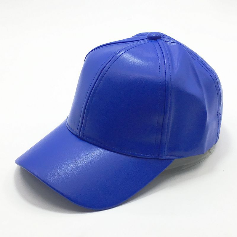 Girls Ladies Faux Leather Hat Adjustable Baseball Cap Sun Hats Men Adult Sports Hip Hop Snapback Hats Trucker Hats Adult (54-58cm)