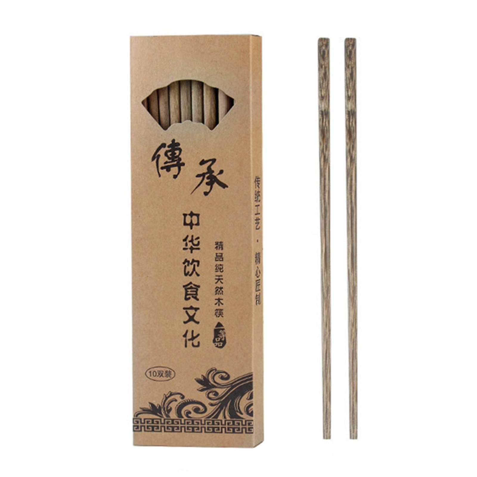 

10pairs 25 CM Wooden Chopsticks Handmade Dishwasher Safe Chinese Classic Style Gift China Mainland
