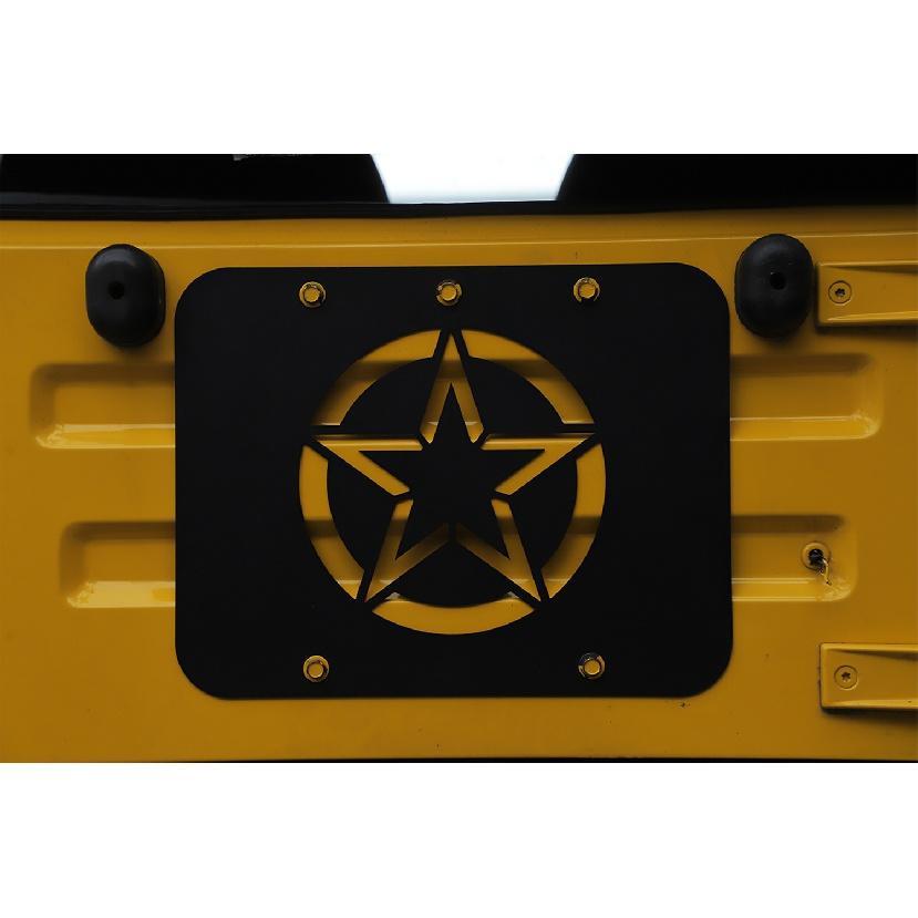 Car Spare Tire Carrier Delete Filler Plate Cover Tailgate Tramp Stamp for Jeep Wrangler TJ 1997-2006 Exterior Accessories