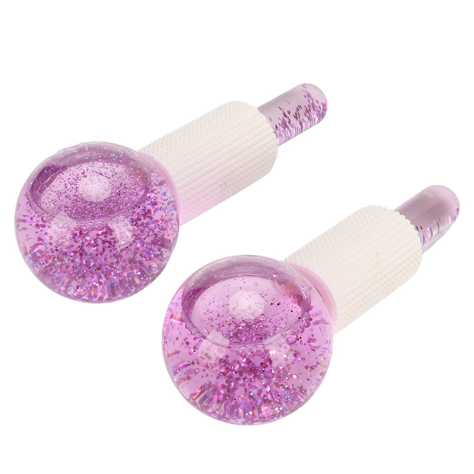 

Стеклянный охлаждающий массажный шарик уменьшает отеки, улучшает циркуляцию, холодный компресс, роликовый шарик, фиолетовый фиолетовый