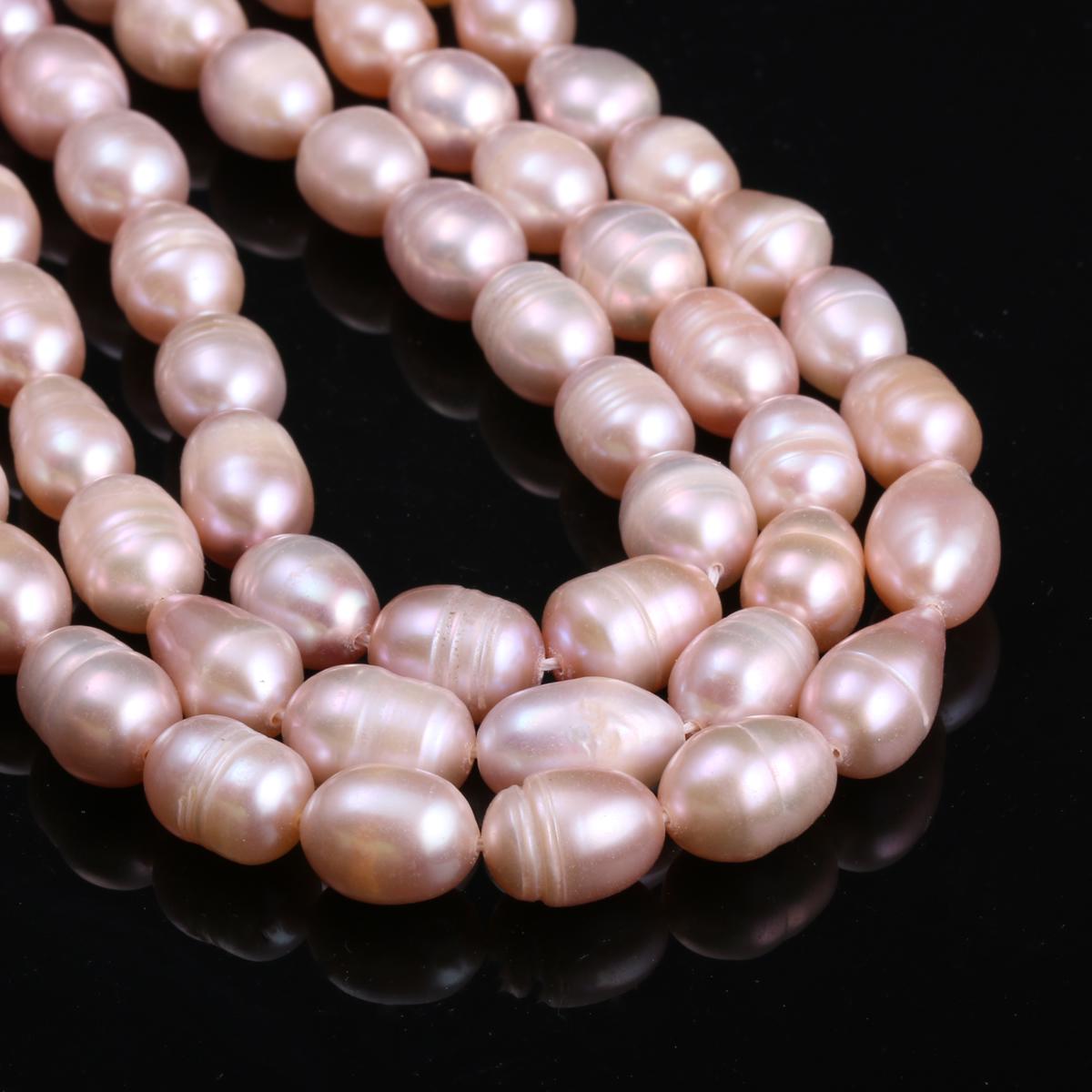 

1String, AA Natural Freshwater Rice Shape Pearl, 8-9mm Loose Spacer Pearl Beads for Jewelry Making DIY Holiday Gift, Women s Crafts, 36cm 1String/8-9mm-36cm фіолетовий