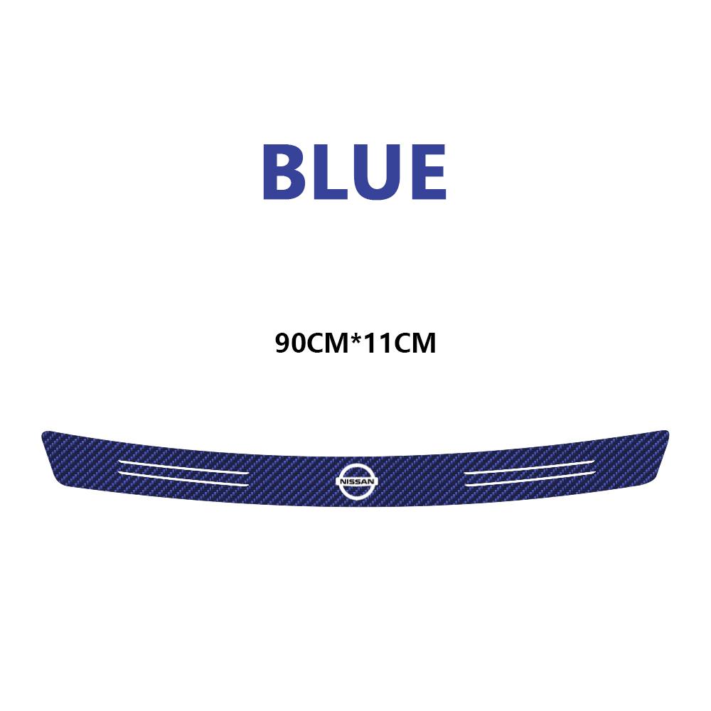 ARE4 Car Carbon Fiber Logo Trunk RearGuard Plate Bumper Trim Stickers For Nissan Nismo X-trail Qashqai Note Juke Sentra Patrol Navara