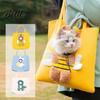 Soft Canvas Pet Carrier for Travel Cat Purse with Head Hole Breathable Tote Cute Washable Bee Dinosaur Bunny Shoulder Bag Puppies Cats Small