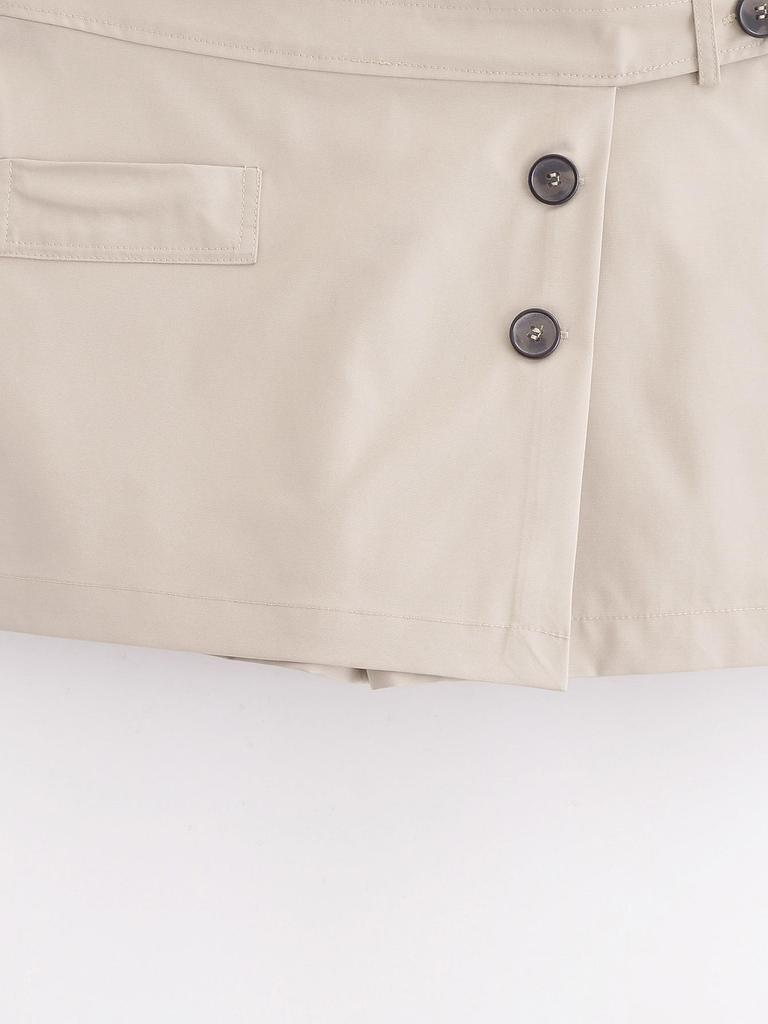 Wiosna 2025 Damski Europejski i Amerykański Styl Zapinany Zestaw Kulotów i Krótkiej Kamizelki