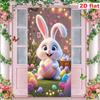 Easter Bunny Egg Door Frame Decoration: Spring Holiday Party Background Cloth