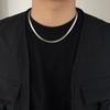 925 Silver Necklace 4mm Snake Bone Chain Accessories Men'S And Women'S Party Jewelry Gift