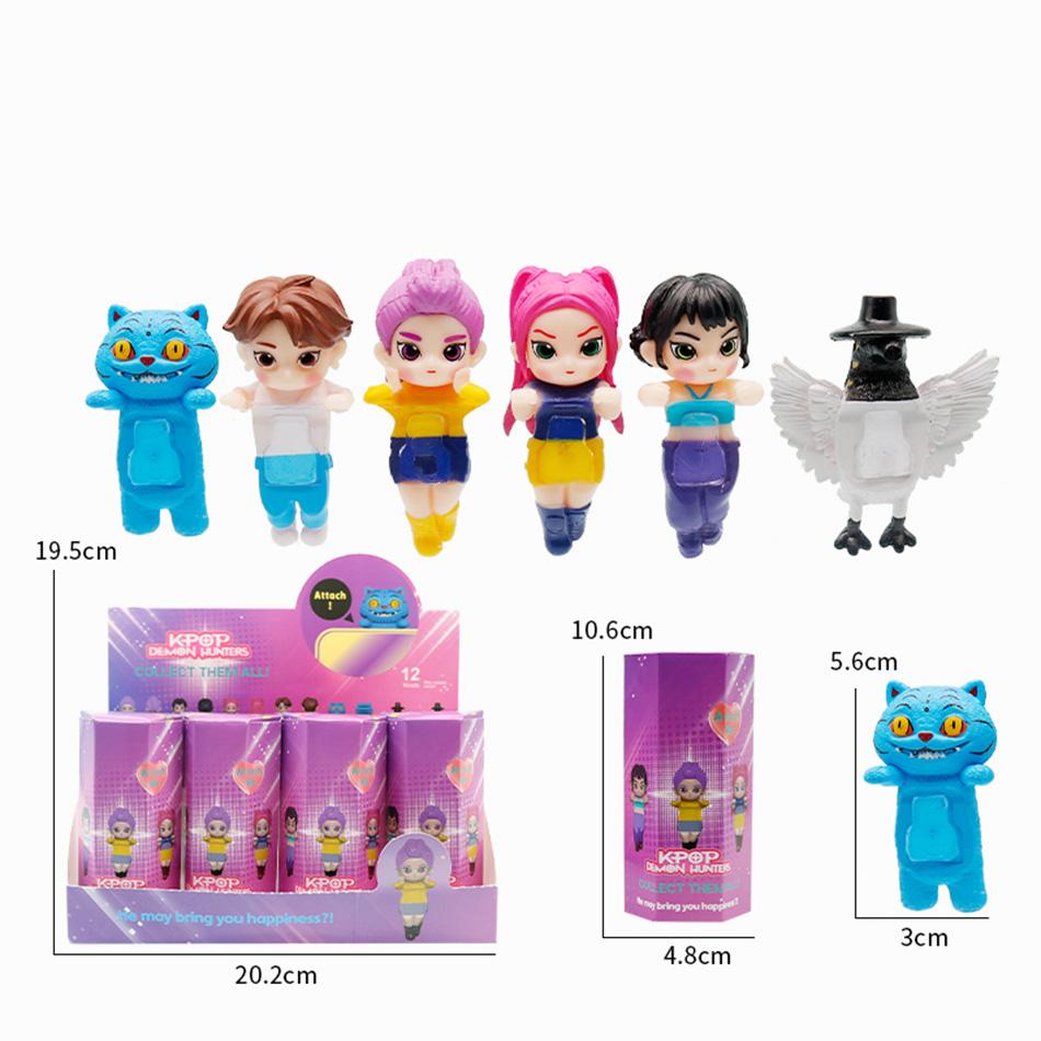 12 adet Kpop Şeytan Avcıları Figür Model Oyuncak PVC Çizgi Film Oyun Çevre Birimleri Masaüstü Dekorasyonu Koleksiyon Figürleri Model Oyuncak Çocuklar İçin