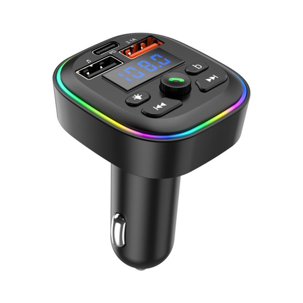 

Colorful Atmosphere Light Car MP3 Player USB Charger Dual USB Car Charger Car Radio Power Adapter Car Radio