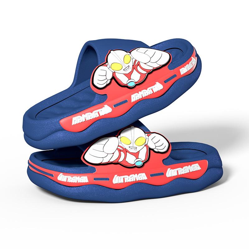 Summer Children's Sandals Ultraman Boys Cartoon Non-Slip Soft Sole Indoor Bath Girls Baby Sandals