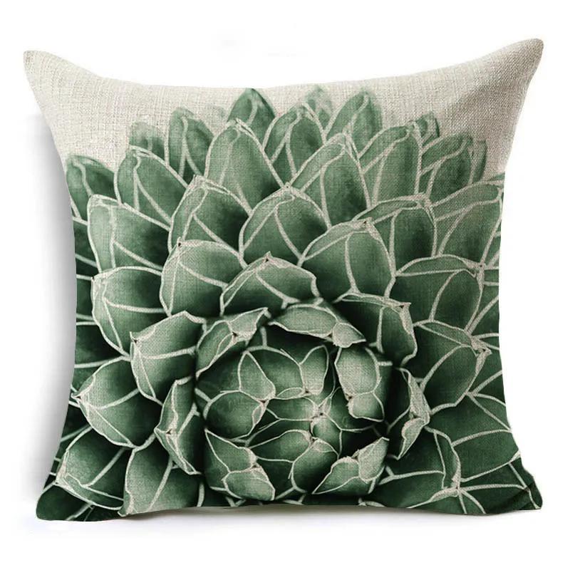 Nordic Style Succulents Printed Cushion Cover Pineapple Ananas Pattern Pillow Case Home Decorative Sofa Car Chair Throw Pillows
