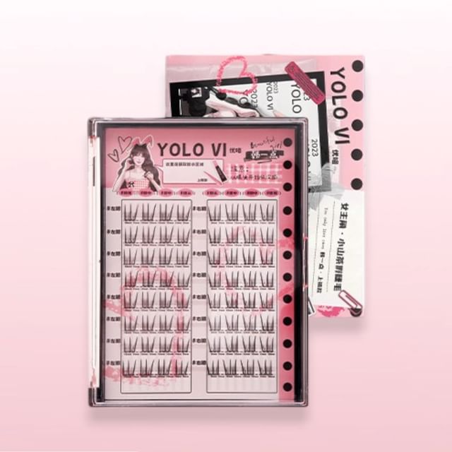 YOLO YYX - Серия Героиня Камелия Индивидуальные Натуральные Накладные Ресницы - 2 Типа Natural - Daily (8 pairs/64 clusters)