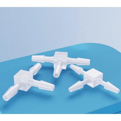 Plastic PP/PE  Equal Diameter Tee T-shaped Variable Diameter Connector Plastic Connector Pagoda Tee Hose Barb  Connector