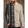 Men's 3D Printed Crew Neck Long Sleeve T-Shirt Fashion Versatile Trend Breathable Casual