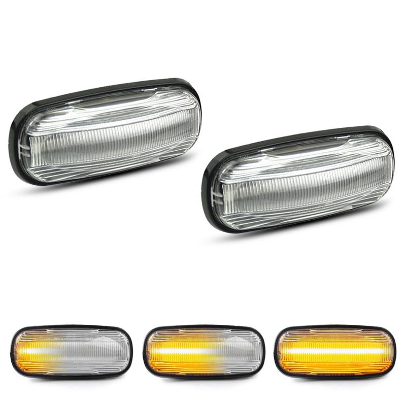 For Land Rover Defender TD5 1998-2015 Freelander 1 2002-2005 Discovery 2 1999-2004 LED Side Marker Lamp Fender Amber Lights