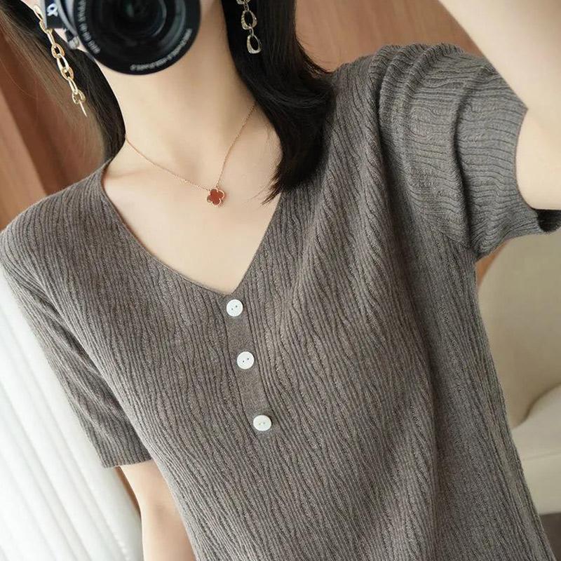 

Футболка с короткими рукавами для девочек, летняя нижняя рубашка, студенческий топ с короткими рукавами, трендовая одежда S