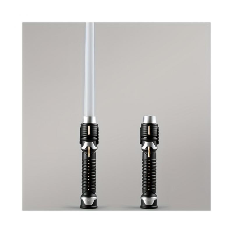 (Green) Extendable & Retractable Lightsaber with Glowing Green Blade, Hilt with Grip & Detachable Blade,Replica for Role