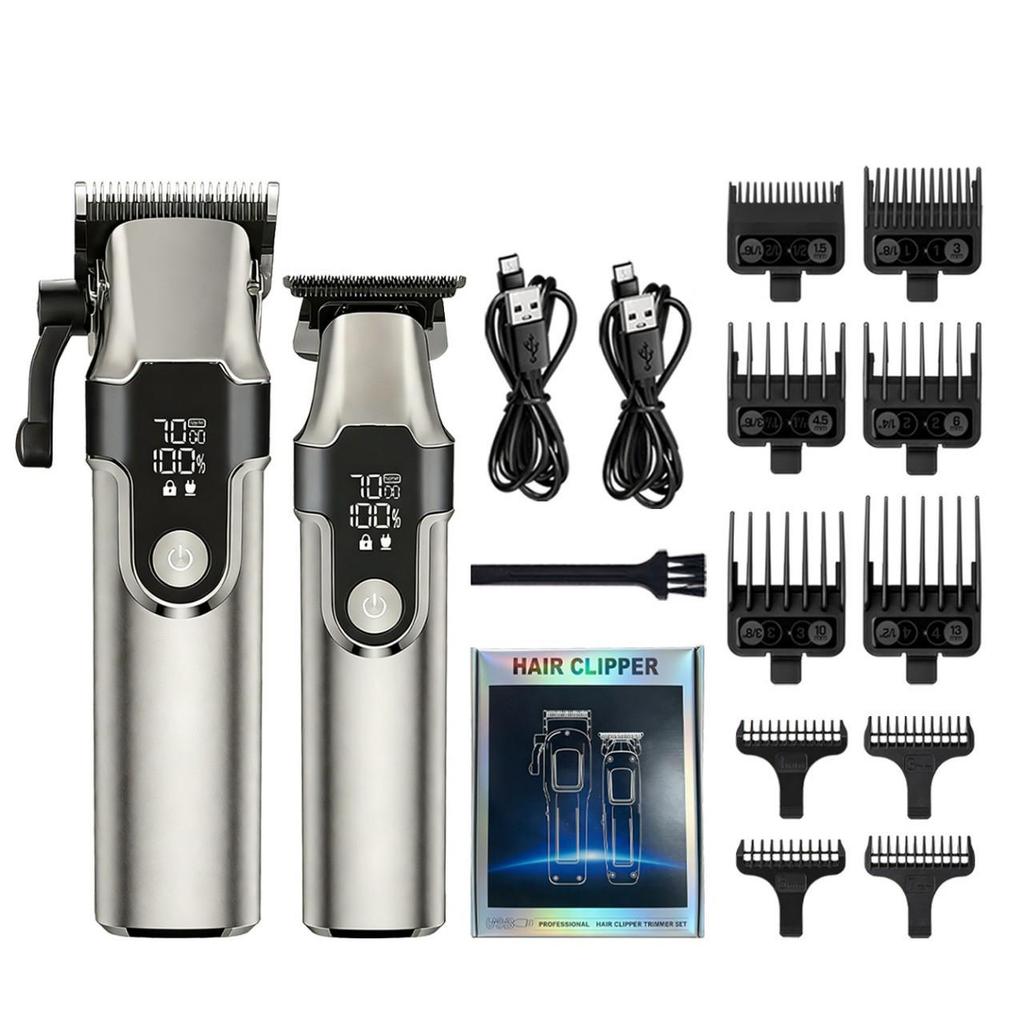 High-Power Electric Hair Clipper & Parent-Child Scissor Set - Professional Salon Trimmer