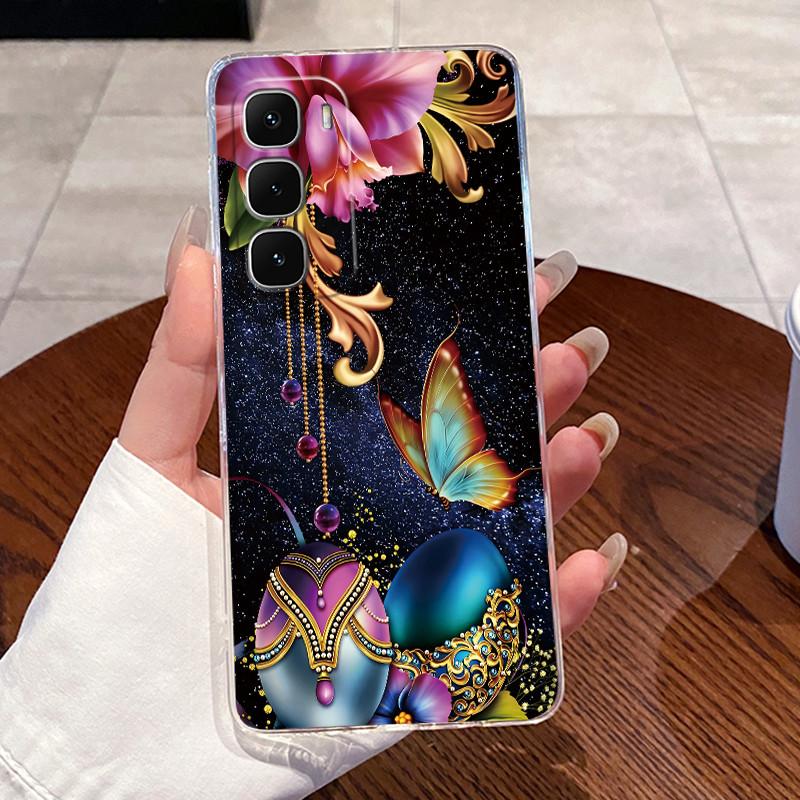 For Infinix Hot 60 Pro Plus 60i X6726 X6886 X6885 X6728 Clear Silicone Soft TPU Cover Hot 60 Pro+ 4G Cute Rabbit Cat Phone Case