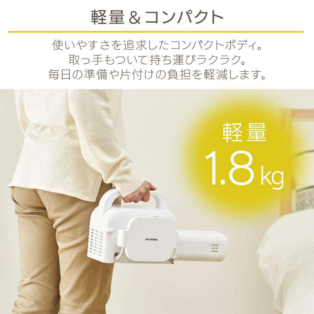Iris Ohyama Bedding Dryer FK-L1-WP Futon Dryer Dust Mite Prevention Bed Warmer Single Nozzle White