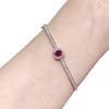 Natural Ruby Light Luxury Bracelet - Exquisite 925 Sterling Silver for Daily Wear