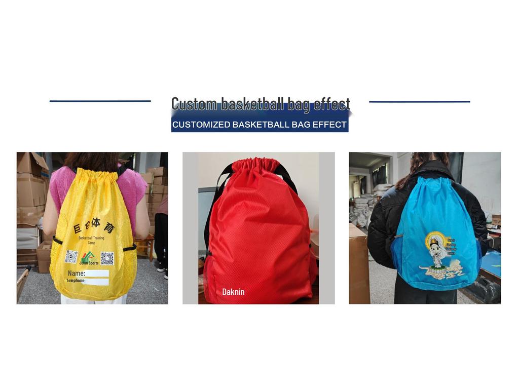 Large Capacity Outdoor Drawstring Sports Bag for Football & Basketball Training