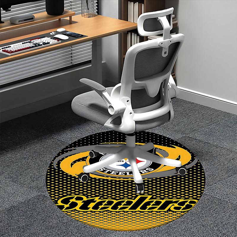 

Pittsburgh Steelers Chair Mat - Round Carpet for Home Decor, Office Use, Living Room 80cm