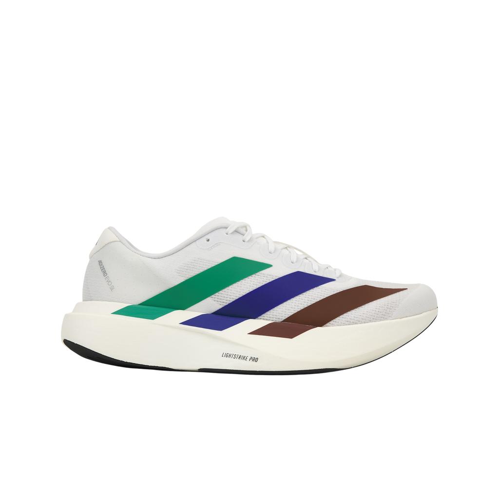 Pharrell x adidas Adizero Evo SL Weiß Unisex Sneaker Schuhe-Weiß Halb-Court-Grün Halb-Glänzend-Blau KI3393