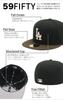 New Era 59FIFTY MLB Los Angeles Dodgers Fitted Cap, LA Black/Walnut 2-Tone Under Visor, ONSPOTZ Exclusive, Size 7 3/8, Unisex (NER34C2827)