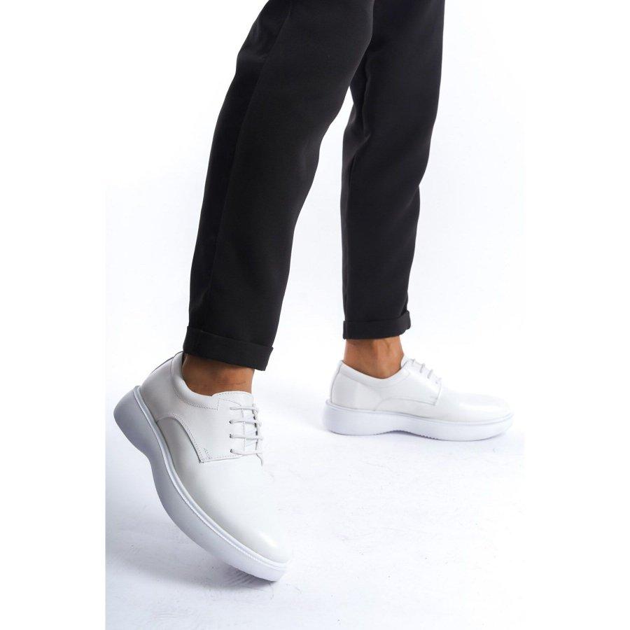 Men's Genuine Leather Thick Sole Lace-up Casual Stylish Shoes