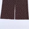Womens High-Waisted Pleated Polka Dot Wide Leg Trousers Casual Straight Cut Pants 2026
