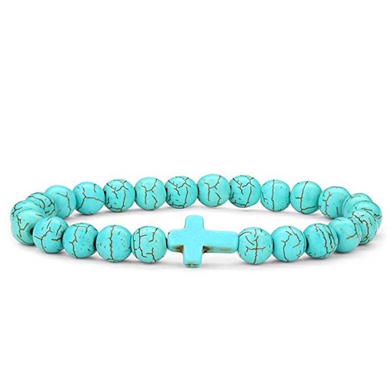 JYL TS Bracelet Cross  Essential Oil Compatible Spiritual Enhances Faith & Calm
