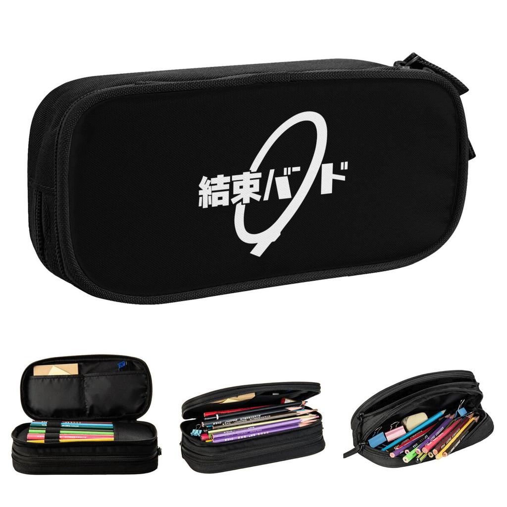 New Bocchi The Rock Kessoku Pencil Cases Anime Pencil Pouch Pen for Girls Boys Big Capacity Bag School Supplies Gifts Stationery