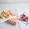 2X Rose Heart Candle Silicone Mold DIY Flowers Shaped Candle Making Soap Resin Mold Craft Valentine's Gifts