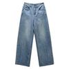 Summer Tencel cotton high waist narrow version straight white jeans women's loose wide legs and thin floor pants