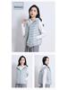 Women's Lightweight White Duck Down Vest: Short Stand-Up Collar Inner Layer for Winter