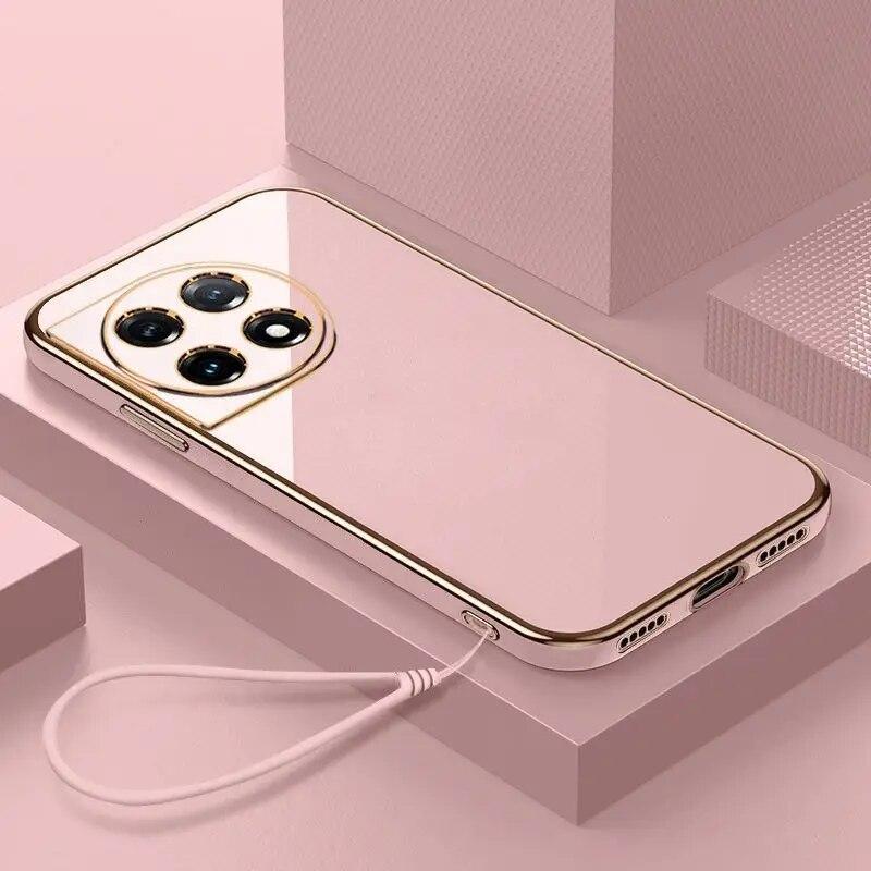 Für OnePlus 11 Hülle 1+ 11R Handyhülle One Plus ACE 2 Pro Cover 1+Ace2 oneplus 11 11r Luxuriöse quadratische Beschichtung, stoßfeste Rückseite