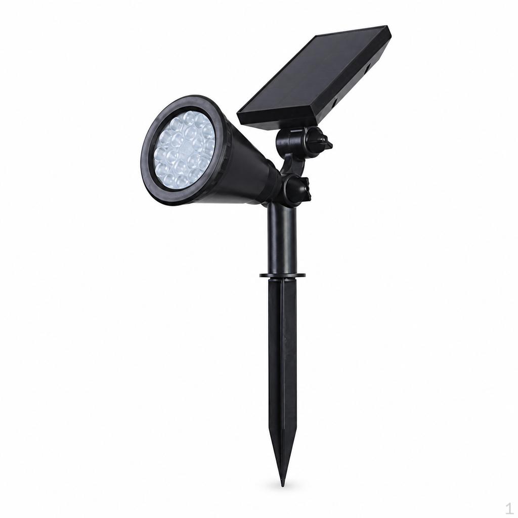 Solar Powered LED Landscape Spotlights Outdoor Waterproof Garden Tree Lights with Adjustable