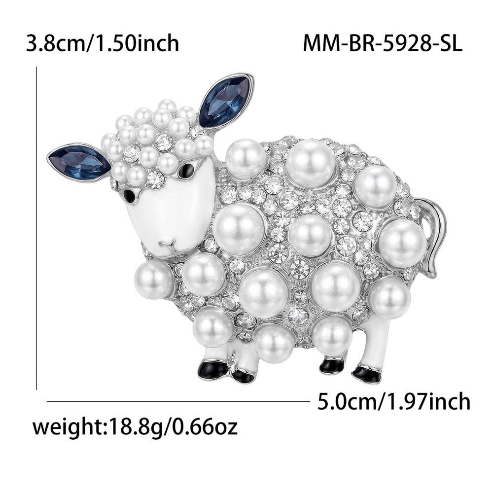 Rhinestone Sheep Brooch Pearl Coat Closure Pin New Cardigan Closure Pin Cardigan Coat Styling