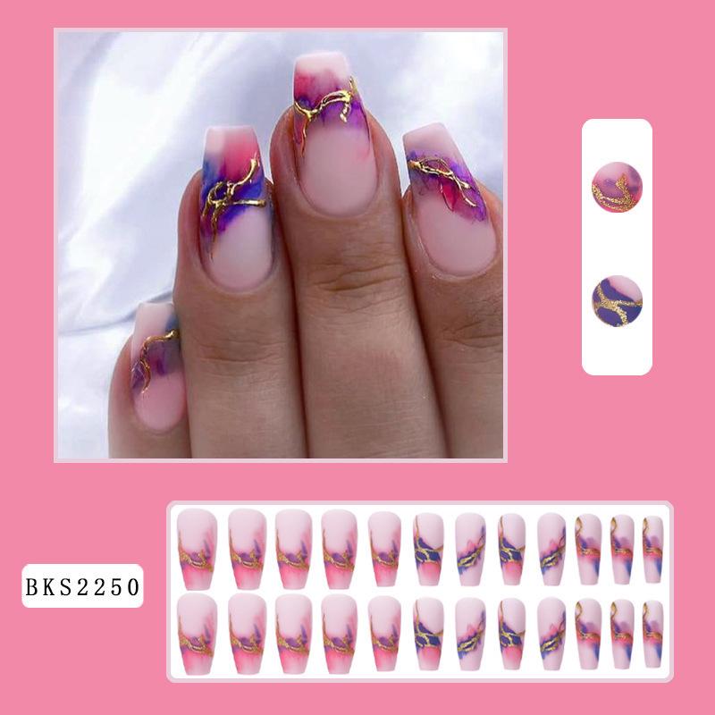 Trendy Summer Nail Art Set: Spicy Girl Fake Nails