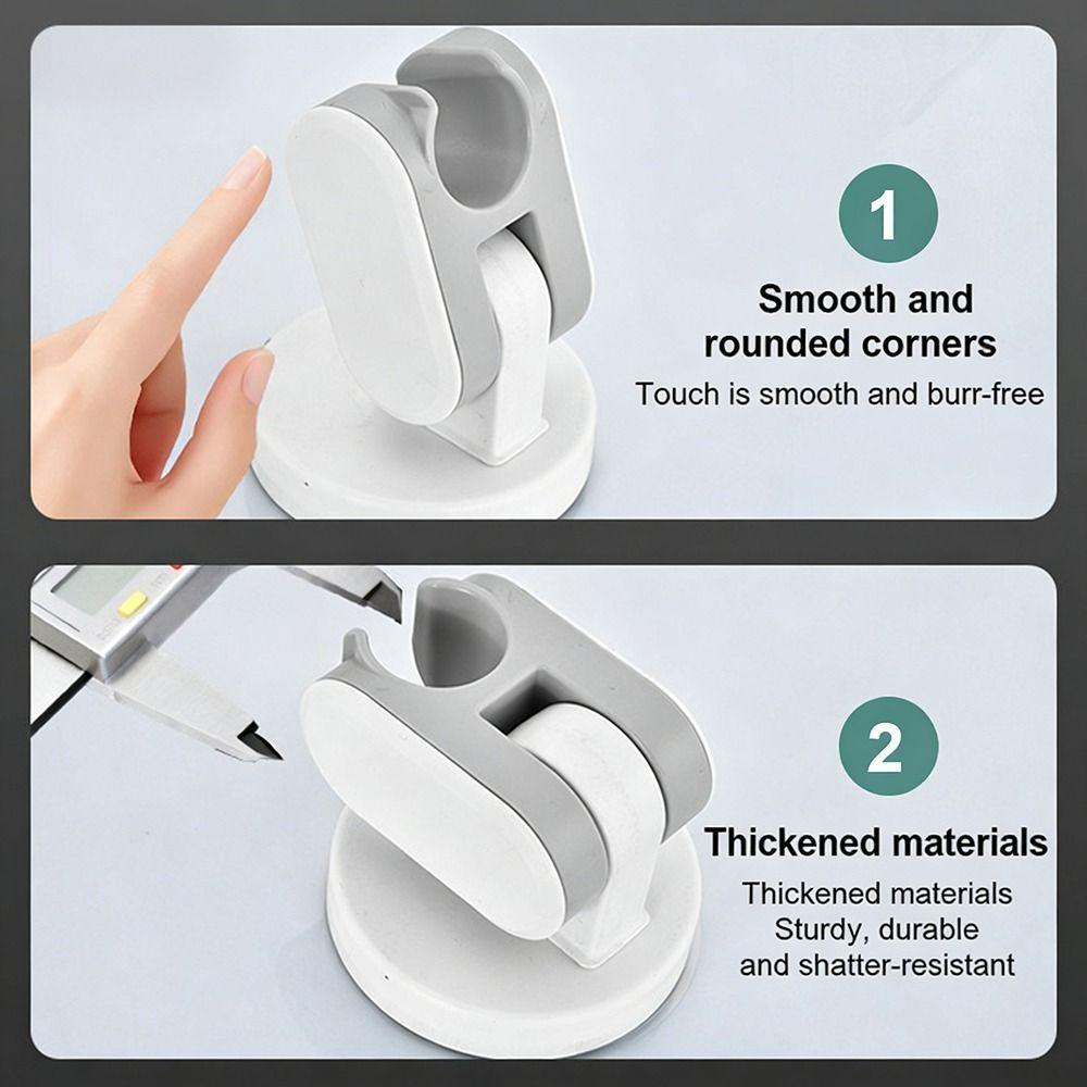 Plastic Suction Cup Holder Adjustable Shower Base Useful Shower Head Holder  Bathroom Use