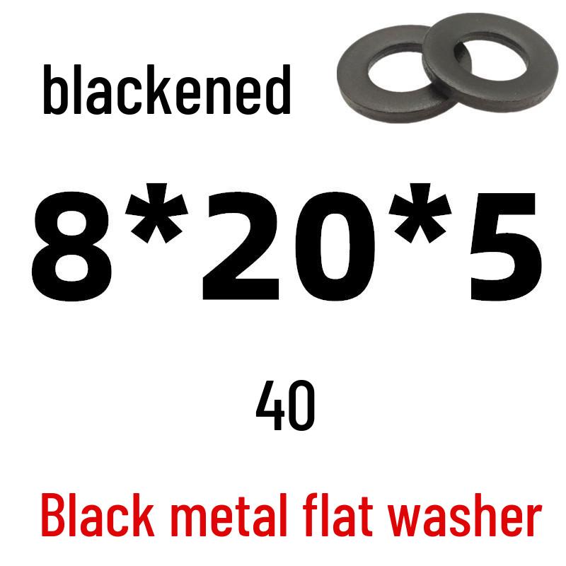 Thickened Black Iron Flat Washer for Screws, Non-standard Round Design