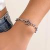 Stainless Steel Linking Star Pendant Bracelet for Women Men Punk Silver Color Cuban Chain Bracelet Fashion Jewelry Gifts
