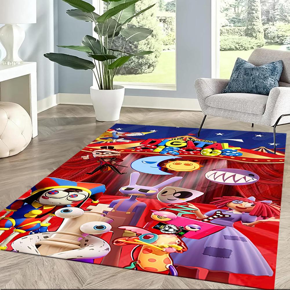 Amazing Digital Circus Square Rugs Are a Great Choice for Living Rooms, Bedrooms, Home Décor, and As Gifts.