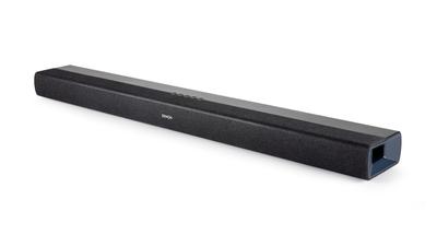 ساوند بار Denon مع مضخم صوت مزدوج Dolby Atmos متوافق مع الصوت بدون فقدان أسود مدمج و DHT-S218K