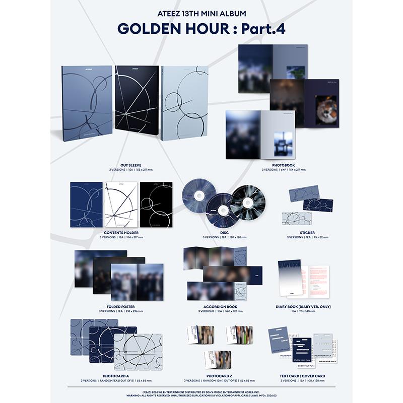 [Pre-order] ATEEZ [GOLDEN HOUR : Part.4] (Online Benefit MEMBER CHOICE)