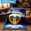 Custom Name Leeds Crest Blanket Lightweight Ideal Bedding Blanket Perfect for Travel, Camping, Living Rooms, Sofas, Christmas gift