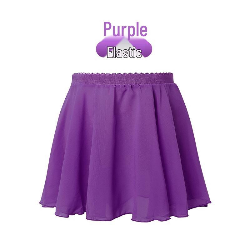 Mädchen Chiffon Elastischer Tanzrock – Leichte Übungskleidung
