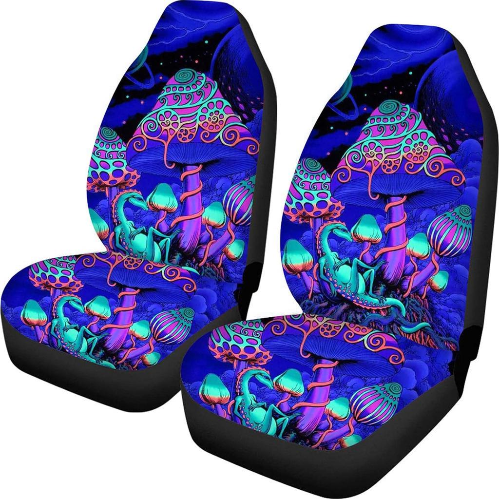 Witch Mushroom Car Seat Cover Protector Front Seat Cover Suv Car Full Set For Women Bucket Seat Cover Blanket Protector Covers