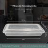 Clear Rectangular Disposable Food Container, 2500ml