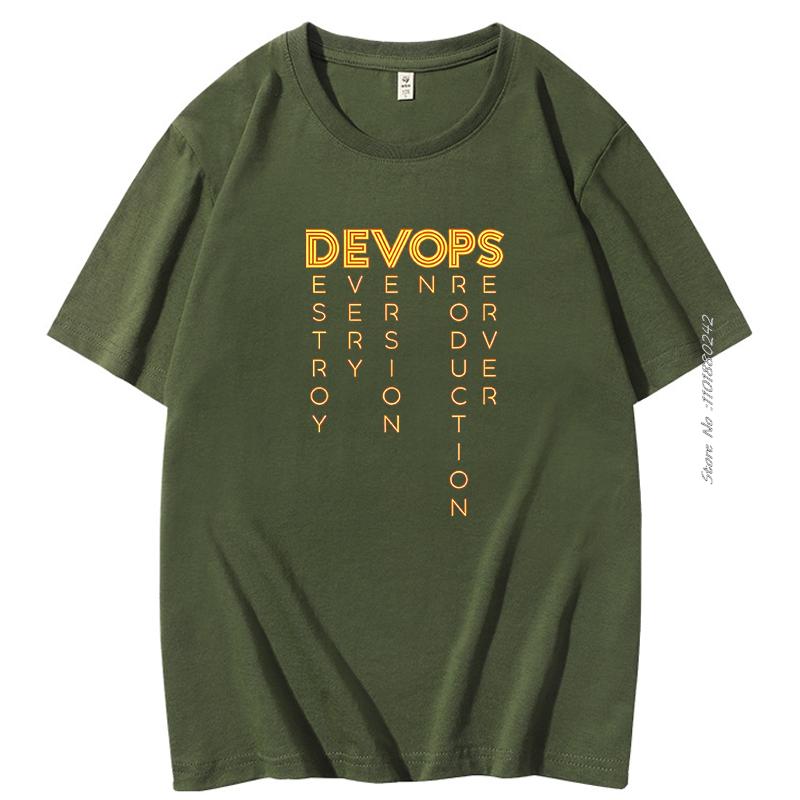 Funny Programmer T Shirt Devops Devops The Real Definition Of Devops Tee Devops Computer Nerd Geek Programmer Cotton Shirts